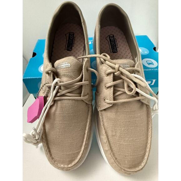 Skechers Performance Women's 11 Goga Mat Resalyte Taupe Mist Shoe On the Go - Picture 2 of 12